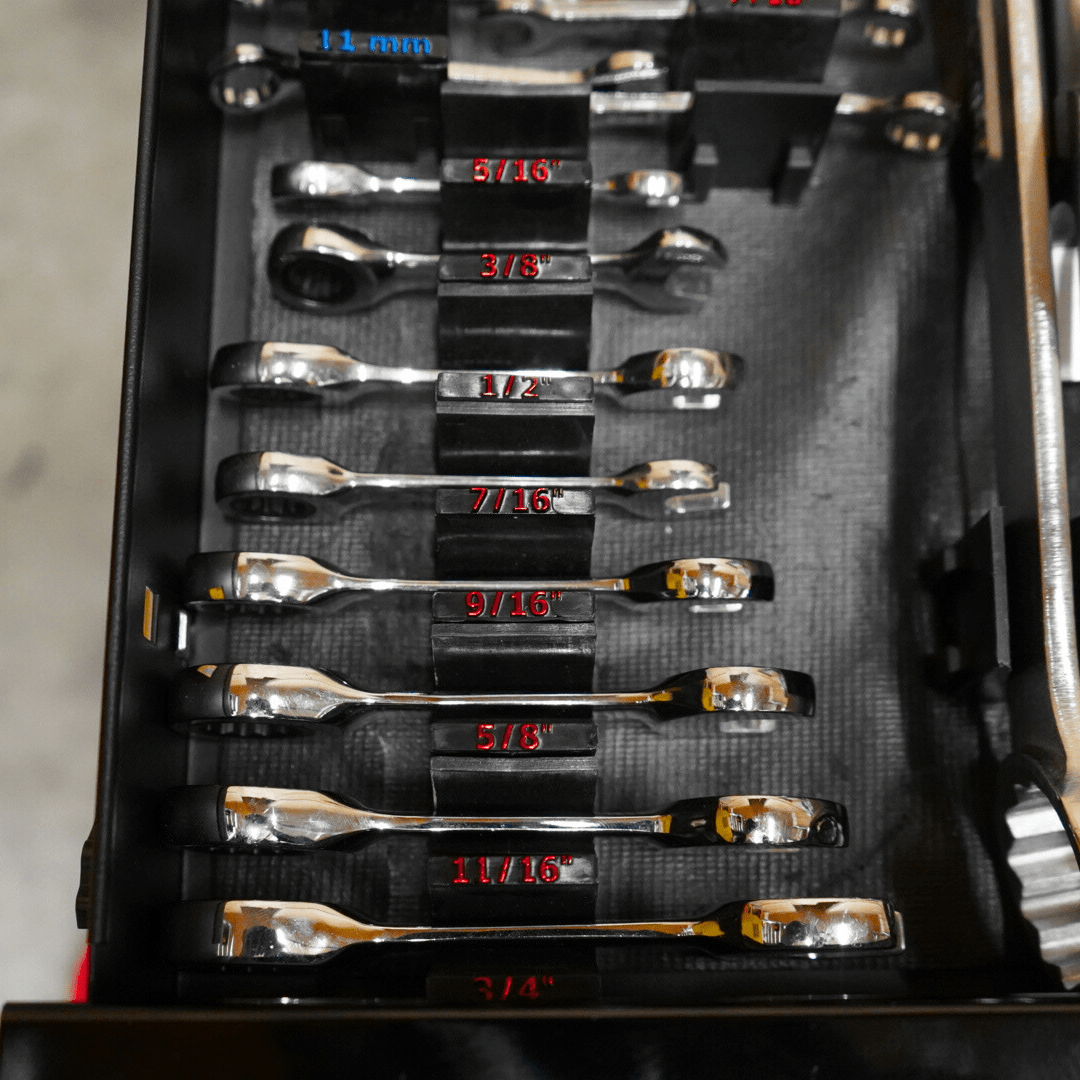 Wrench Size Labels - SAE+ (2.0) - Toolbox Widget UK Wrench Organizer, Wrench Organization, Toolbox Widget, Tool Box Widget, Tool Organization, Wrench Holder